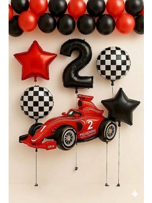 Çıtı Pıtı Store Yarış Araba Temalı Doğum Günü Parti Konsepti Yaş Balon Set