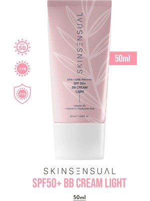 Skin Sensual BB Krem Light 50ml SPF50 PA++++ | Leke Karşıtı, Aydınlık Cilt Görünümü | UVA/UVB Koruma