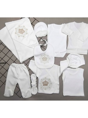 We Bombinolo Erkek Bebek Kral Tacı Işlemeli 10'lu Hastane Çıkışı