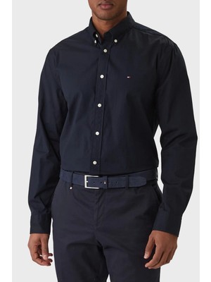 Tommy Hilfiger Erkek Lacivert Core Flex Gömlek