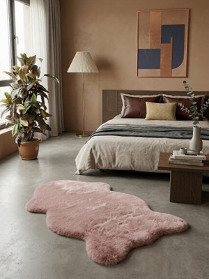 Soft Halı Kaliteli Pudra Yumuşak Post Peluş