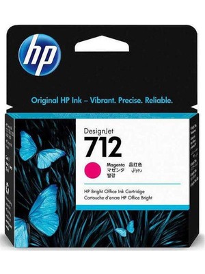 Zemira Home Hp 712 Magenta Kırmızı 29ML Plotter Kartuşu 3ED68A