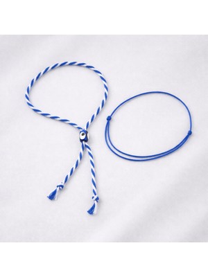 Crystal Atelier Mavi Ip Bileklik ve Marteniçka Set