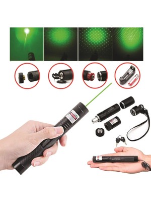 Flamex Şarjlı Yeşil Lazer Yakıcı Pointer 15 Km Lazer 1000 Mv (5047)