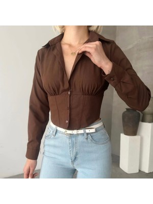 Kadın Korse Crop Gömlek