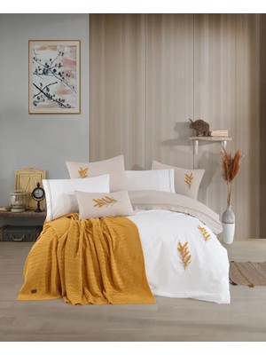 Epilons Mimoza Keten Çeyiz Seti Hardal