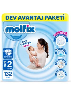 Molfix Kanal Teknolojisi Dev Avantaj Paketi 2 Beden Mini 132 Adet