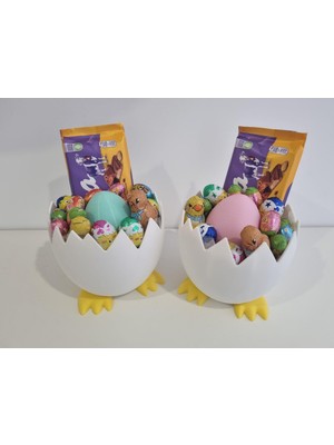 3D Tasarım Çatlayan Yumurta Tasarım Şekerlik & Çikolatalık