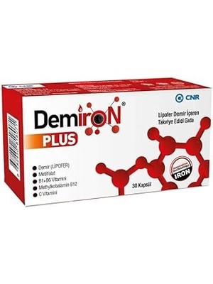 Indispensablely Cnr Demiron Plus, 30 Kapsül, Edici Gıda
