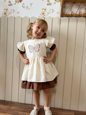 Kız Çocuk Yeni Sezon Pamuk Elbise