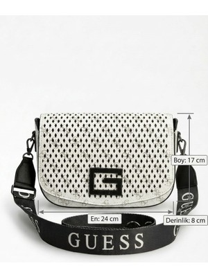 Premium Seri: Lazer Kesim Detaylı Logolu Kadın Omuz Çantası