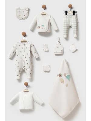 Moi Noi Premium Seri Mantar Figürlü Bebek Hastane Çıkışı 10 Parça Set -%100 Pamuk