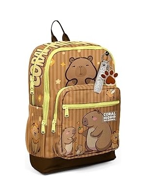 Indispensablely Coral High Kids Kapibara Desenli Okul Sırt Çantası 23783