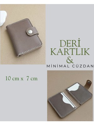 Hakiki Deri Minimal Avuçiçi Sade Tasarım Erkek Cüzdan Kartlık Drc-23
