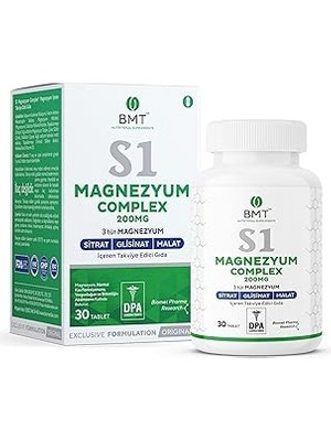 Indispensablely Bmt S1 Magnezyum Complex - Sitrat Malat Glisinat 30 Tablet