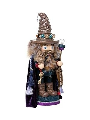 Indispensablely Kurt Adler 38CM Hollywood Wizard Nutcracker With Owl