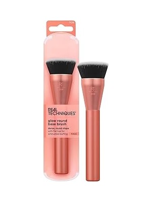 Indispensablely Real Techniques Glow Yuvarlak Tabanlı Makyaj Fırçası, Sıvı Krem Makyaj Için, Parlatma Karıştı