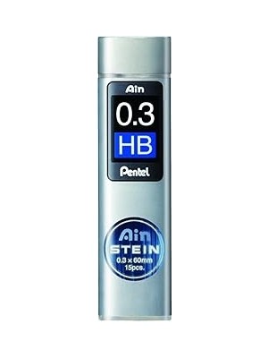 Indispensablely Pentel Mekanik Kurşun Kalem Ucu, 15 Adet, 0.3 Mm, Hb