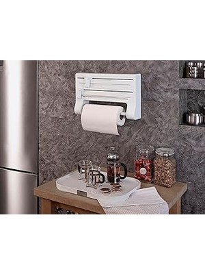 Indispensablely Mutfak Folyo/havlu Tutucusu-Beyaz -E81-01