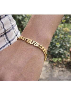 Zafer İnan Vintage Gümüş Isim Bileklik