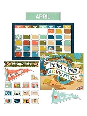 Indispensablely Carson Dellosa Let's Explore Takvim Bülten Panosu Seti —aylık, Sınıf, Ödev Önemli Bilgi Baş
