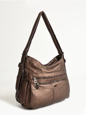 571 Collections Çanta Yıkanmış Deri Hem Sırt Hem Omuz Çantası(Model: 571-9-10D)