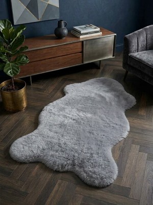 Soft Halı Kaliteli Gri Yumuşak Post Peluş
