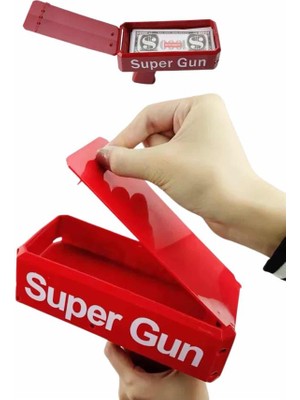 Buyx Kırmızı Parti Oyuncağı Para Saçma Fırlatma Tabancası Makinesi Super Money - BU002T-7GH0V3