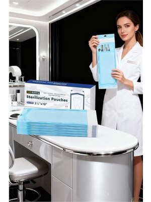 Buyx Sterilizasyon Poşeti 600 Adet - Otoklav Kendinden Yapışkanlı Medikal Poşet 9X26 - BU002T-7HFEM