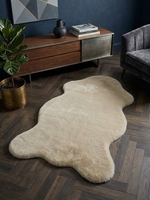 Soft Halı Kaliteli Bej Yumuşak Post Peluş