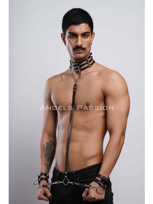 Pileli Store Fantazi Erkek  Tasma Bileklik Takım, Choker - Bileklik Takım - BRFM56