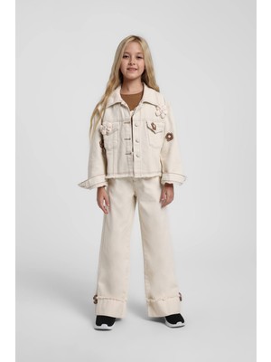 Escabel Kız Çocuk Takım 2676 Krem