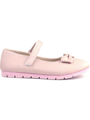 Sy Store Pudra Fiyonklu Cırtlı Kız Çocuk Babet