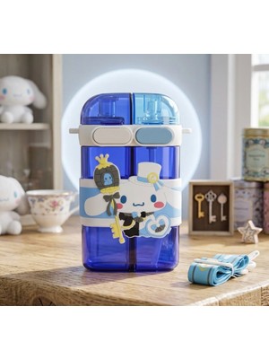 Cinnamoroll Figürlü Çift Bölmeli Matara Suluk Matara