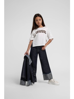 Escabel Kız Çocuk T-Shirt 36200 Beyaz