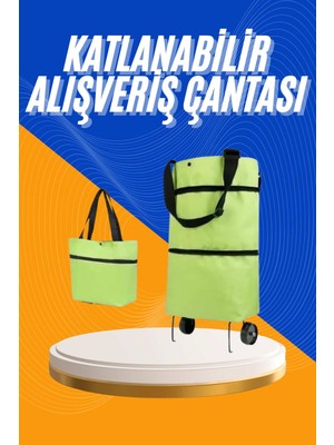 Buyx Alışveriş Çantası Katlanabilir Pazar Arabası Tekerlekli Pazar Arabası Katlana - BU002T-7HE6K