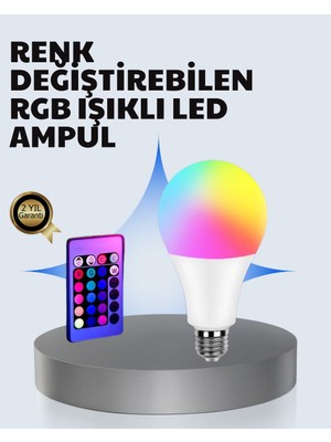 Buyx A Kalite 2025 Rgb LED Ampul Uzaktan Kumandalı 16 Renkli Lamba - BU002T-7GGEJ4