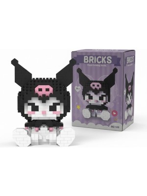 Gökyüzü Işığı Sanrio Kuromi Mikro Blok LEGO Seti - Kendin Yap Figür Oyuncak - Hediye Kutulu Koleksiyon Serisi