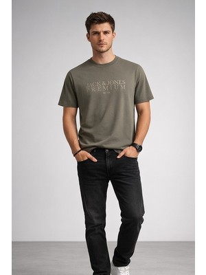 Jack & Jones Jack Jones Jprblaethan Ss Logo Tee Sn Erkek Haki Tshirt 12292403-03