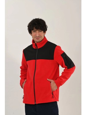 Etifa Tekstil Polar Ceket 280 gr Antipilling Sıcak Tutan Dayanıklı Erkek Outdoor  Kırmızı