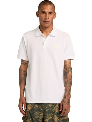 Timberland Silicon Badge Polo Erkek Beyaz Tshirt TB0A6HTY1001