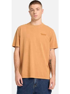 Timberland Rugged Active Gear Back Graphic Tee Erkek Bej Tshirt TB0A5MU6P471