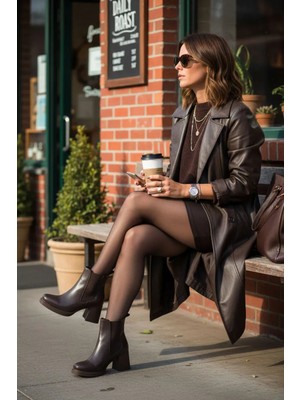 Bambi Kahve  Kadın Bot & Bootie K02538036509