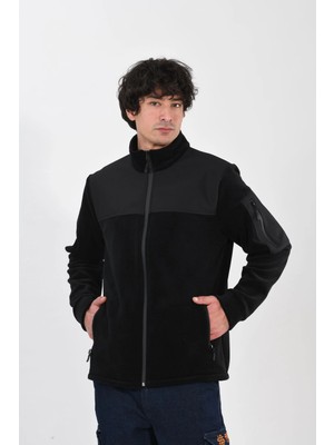 Etifa Tekstil Polar Ceket 280 gr Antipilling Sıcak Tutan Dayanıklı Erkek Outdoor Siyah