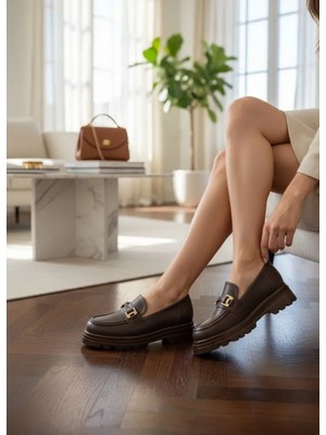 Bambi Kahve  Kadın Loafer Ayakkabı K01179828109