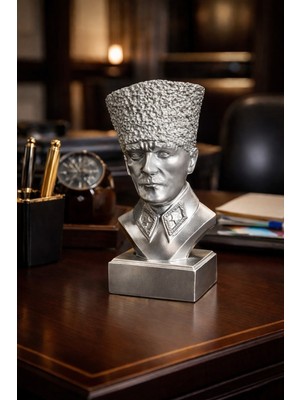 Genel 20 cm Atatürk Büstü Heykeli - Dekoratif Biblo - Büyük Boy Mustafa Kemal Atatürk Heykeli