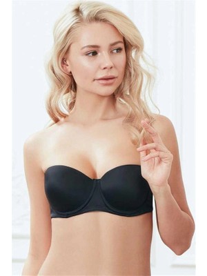 Aria's Closet Arias Closet Balenli Desteksiz Dolgusuz Askısız Straplez Günlük Klasik T-Shirt Sütyeni