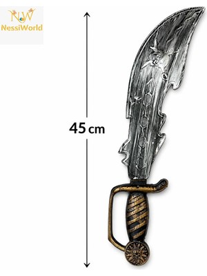NW NessiWorld Eskitme Detaylı Plastik Korsan Kılıcı 45 cm