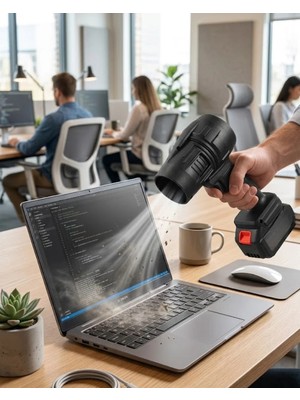 Verto Taşınabilir Şarjlı Üfleme Makinesi Güçlü Hava Akımı Temizlik Cihazı