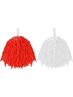 Moresun Buğz 1 Çift Kırmızı Beyaz Renklerde 23 Nisan Gösteri Ponponu - Buğz